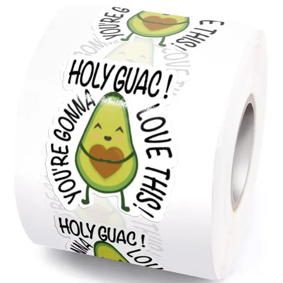 Holy Guac You’re Gonna Love This Stickers - 100 count - 1.6" x 1.2" - Picture 2 of 2